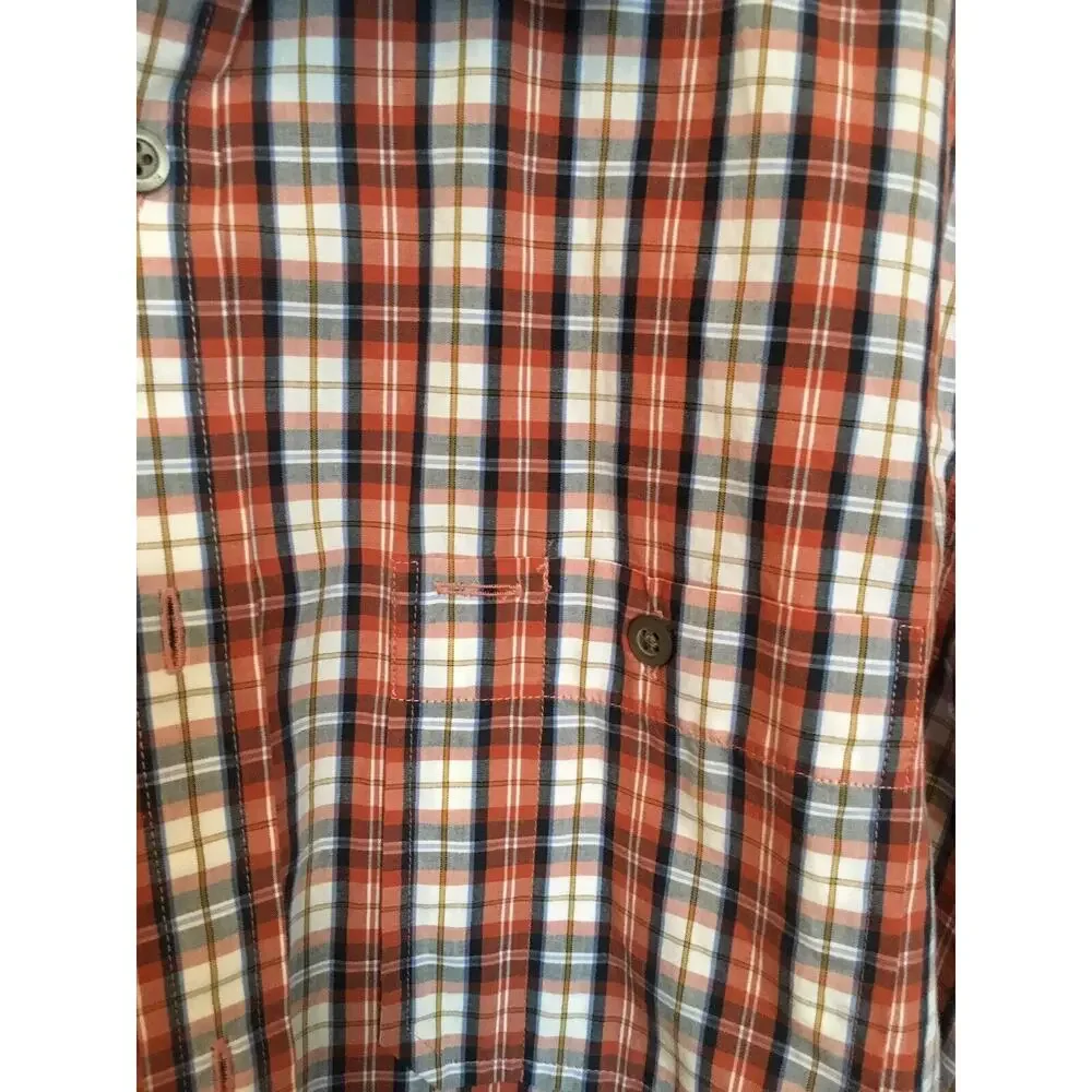 Banana Republic Men's Medium Plaid Long‎ Sleeve Button-Down Shirt Size 15-15.5